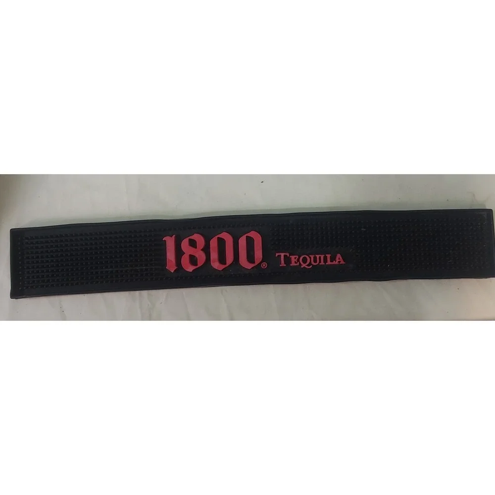 1800 Tequila Black Rubber Bar Mat Service Drink Spill Spillproof‎ Mat